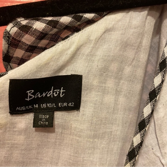 Bardot Jamie Cut Out Dress in Black Gingham - Picture 7 of 7